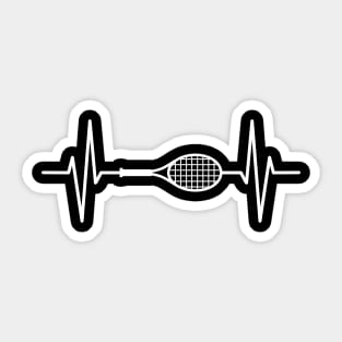 tennis heartbeat t-shirt Sticker